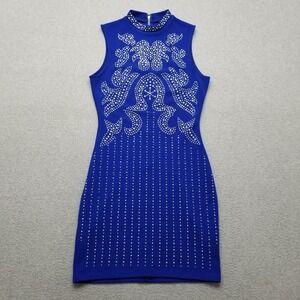 Privy‎ Dress Womens Small Blue Zip Stones